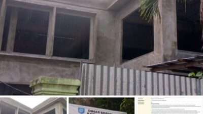 Kantor Dinas Sosial Kota Ternate yang tak kunjung selesai