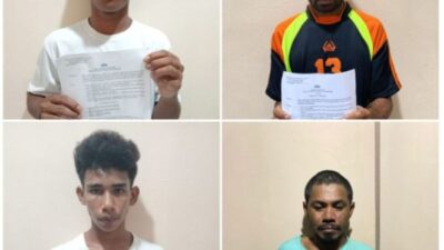 Empat tahanan yang melarikan diri dari sel Mapolsek Maba Selatan