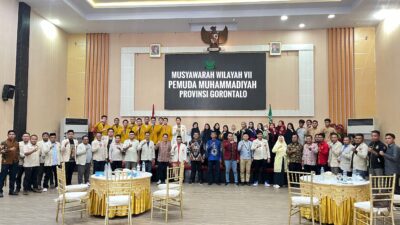 Foto bersama usai pembukaan Musyawarah Wilayah VII Pemuda Muhammadiyah Gorontalo