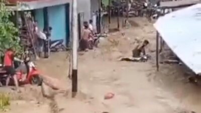Suasana banjir di Halmahera Tengah