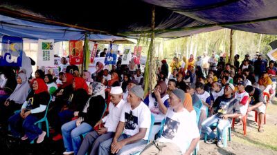 Suasana kampanye di Desa Bangul