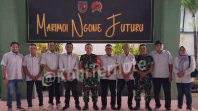 Foto bersama pengurus KONI Kota Ternate dan Dandim 1501/Ternate