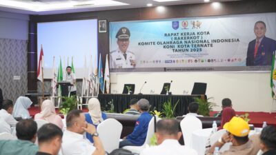 Suasana pembukaan Rakerkot KONI Kota Ternate