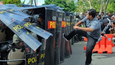 Personel Polda Maluku Utara latihan situasi kontijensi