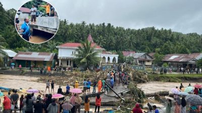 Poses Kecamatan Ibu Salah Lokasi Banjir di Halmahera Barat (foto warga)