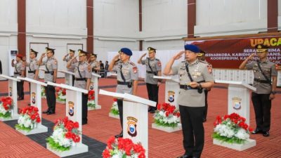 Serah Terima Jabatan (Sertijab) bagi sejumlah Pejabat Utama (PJU) di lingkungan Polda Malut