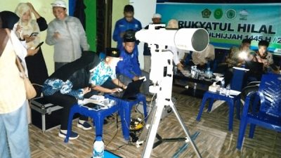 Pengamatan hilal tahun lalu (foto ist)
