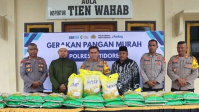 Gelar Pasar Murah Jelang Idul Fitri di Polresta Tidore