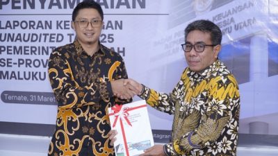 Penyerahan LKPD Kota Tidore Tahun 2025 ke BPK RI Malut