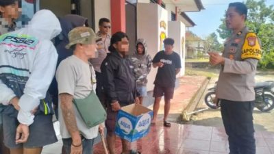 Belasan Pemuda di Jailolo diamankan Polisi gegara aksi pungutan liar berkedok perbaikan jalan