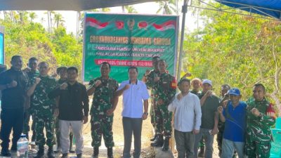 Pemda dan Kodim 1505 Tidore Dukung Pembangunan Jembatan Merah Putih di Desa Gita