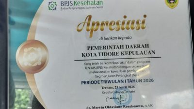Penghargaan dari BPJS Kesehatan Untuk Pemda Kota Tidore