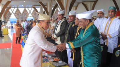 Bupati halteng saat di sambut di pendopo ngaku re rasai kota maba