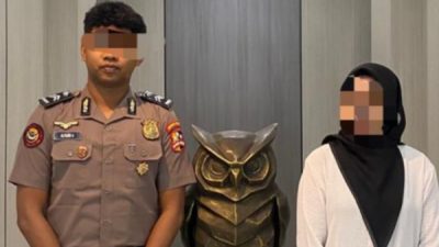 Foto oknum Anggota Densus 88 berinisial Briptu AA alias Alim bersama calon istrinya (ist)