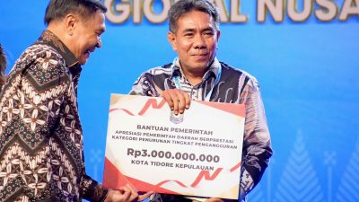 Penerimaan Bantuan dan Penghargaan dari Kemendagri RI oleh Wawali Tidore