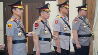 Upacara pelantikan berlangsung di Rupattama Mabes Polri dan dipimpin langsung oleh Kapolri (Foto Istimewa)