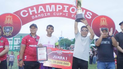 Wawali Tidore saat tutup Turnament sepakbola Dandim Cup 2026