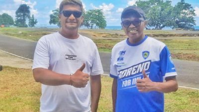 Foto bersama salah satu pembalap Nasional