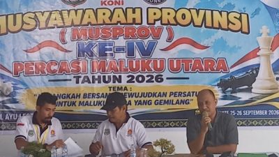 Ketua terpilih Eka Putra saat memberikan sambutan