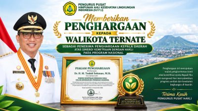 Wali Kota Ternate Raih Penghargaan dari HAKLI