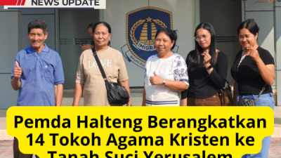 Tokoh agama Kristen Halteng saat melakukan pengurusan Paspor di Kantor Imigrasi Tobelo