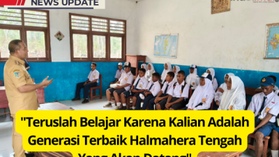 Wakil Bupati Halteng saat bertatap muka dengan Siswa-siswi SMP Negeri 26 Halteng (ft ono)